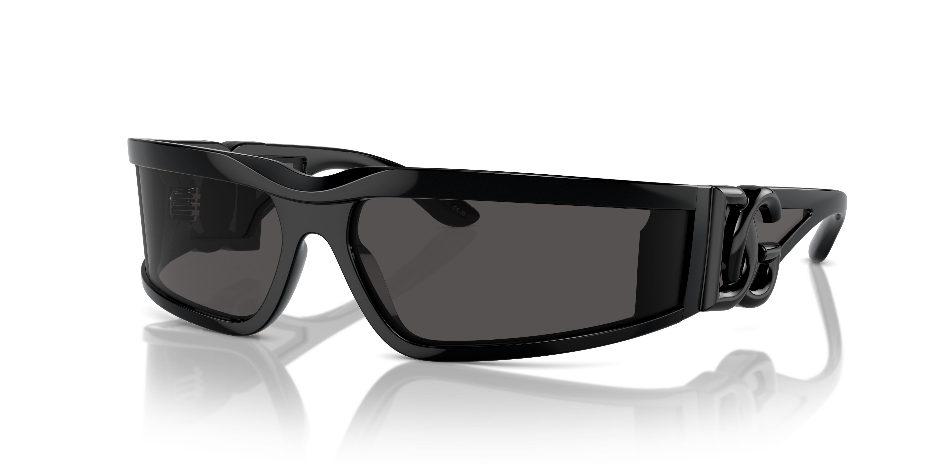 DG6198 Zwart KunststofSunglass Frames van B24, Hoekweergave