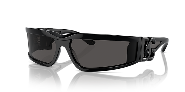 DG6198 Schwarz KunststoffSunglass Frames von B24, Dreiviertelansicht