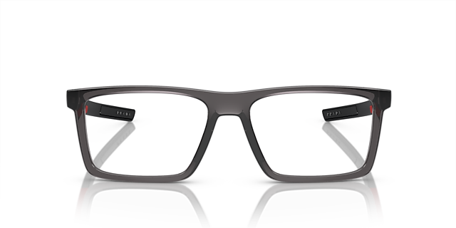 PS 02QV Transparant antraciet KunststofEyeglass Frames van B24, Vooraanzicht