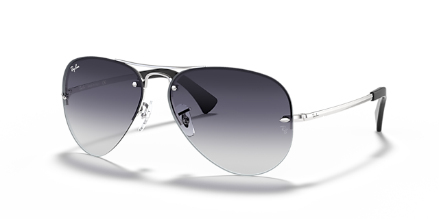 RB3449 Zilver MetaalSunglass Frames van B24, Hoekweergave