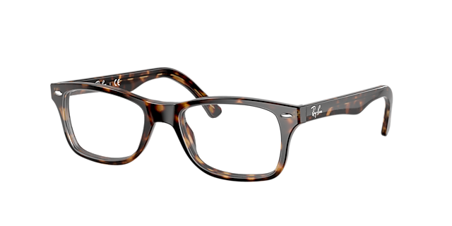 RB5228 Donker Havana AcetaatEyeglass Frames van B24, Hoekweergave