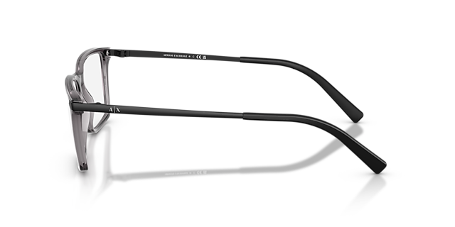 AX3077 Glanzend Transparant Grijs KunststofEyeglass Frames van B24, Zijaanzicht