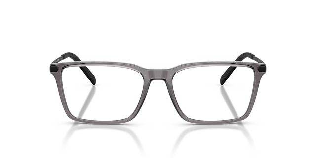 AX3077 Glanzend Transparant Grijs KunststofEyeglass Frames van B24, Vooraanzicht