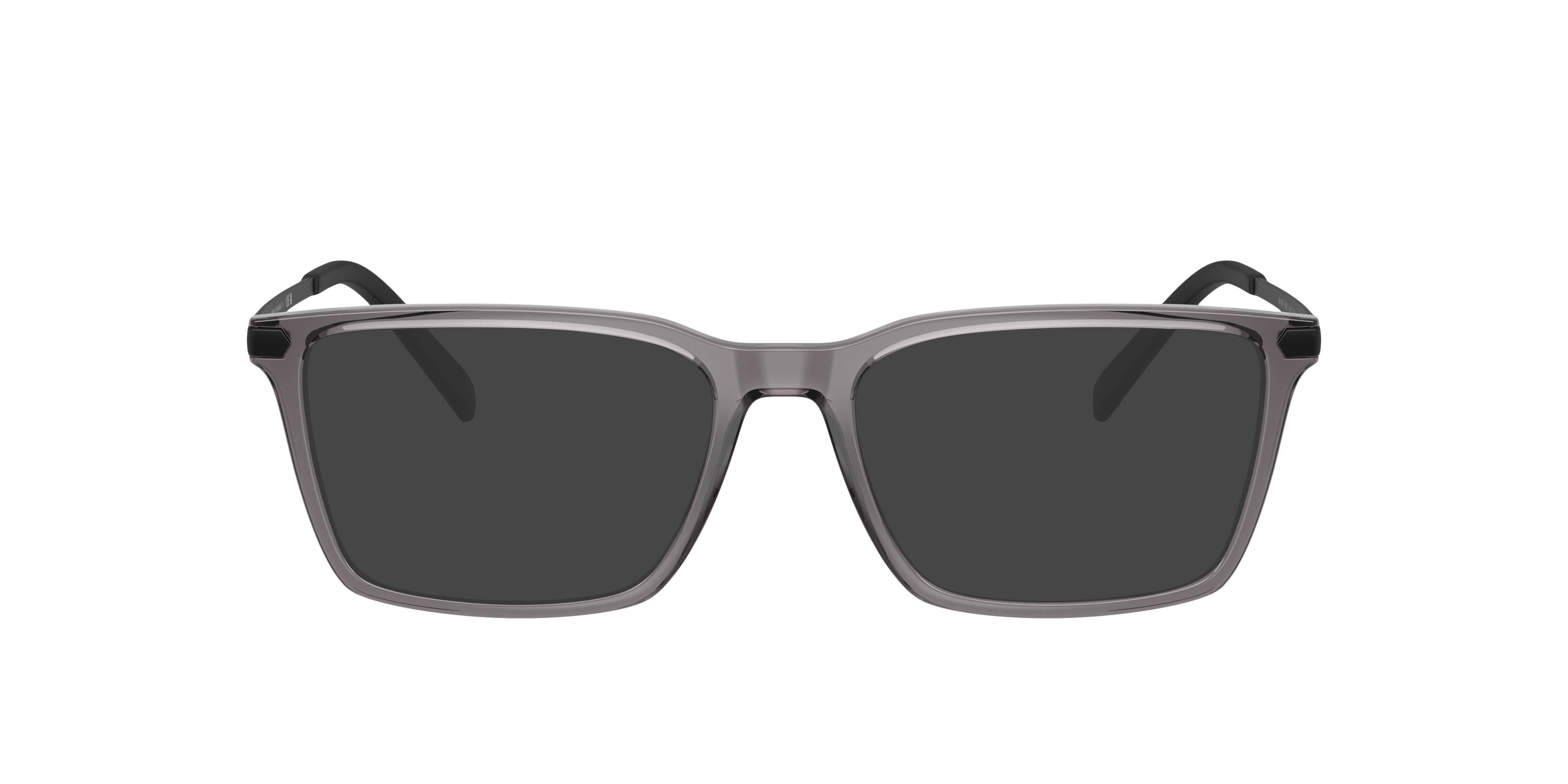 AX3077 Glanzend Transparant Grijs KunststofEyeglass Frames van B24, met getinte lenzen