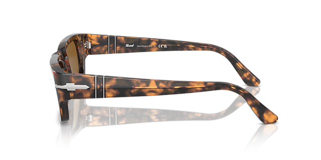 PO3347S Bruin Havana AcetaatSunglass Frames van B24, Zijaanzicht