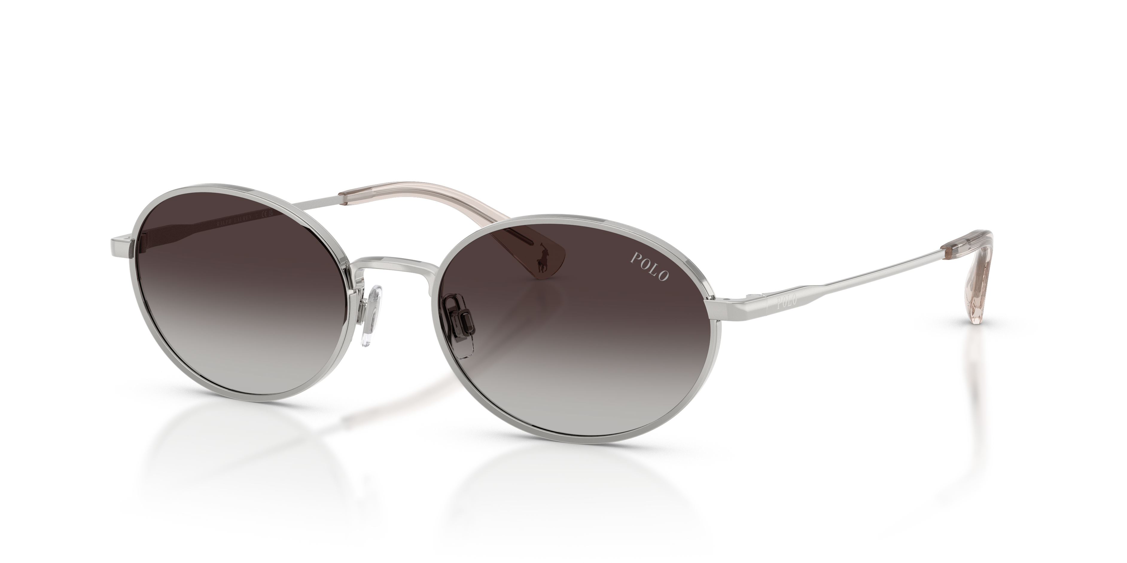 PH3162 Shiny Silver MetaalSunglass Frames van B24, Hoekweergave