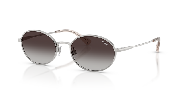 PH3162 Shiny Silver MetaalSunglass Frames van B24, Hoekweergave