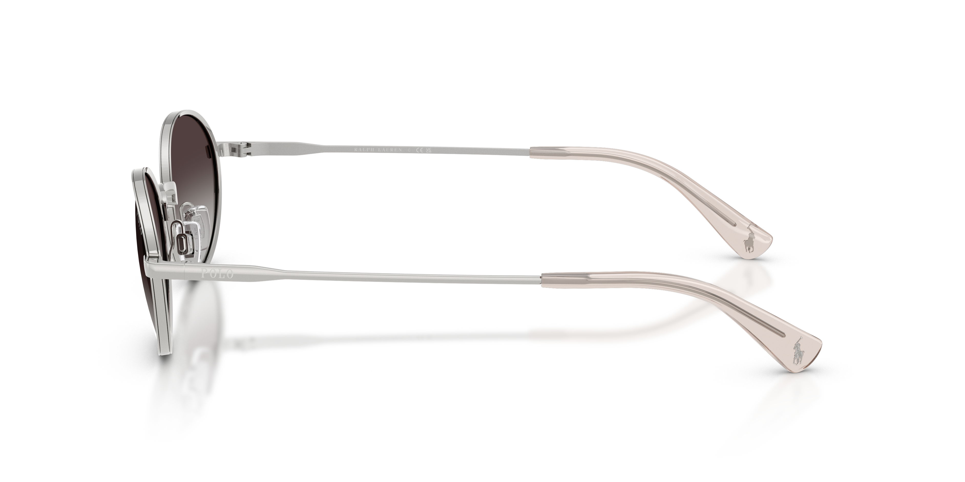 PH3162 Shiny Silver MetaalSunglass Frames van B24, Zijaanzicht