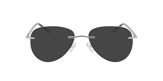 Casper Zilver & zwart MetaalEyeglass Frames van B24, met getinte lenzen