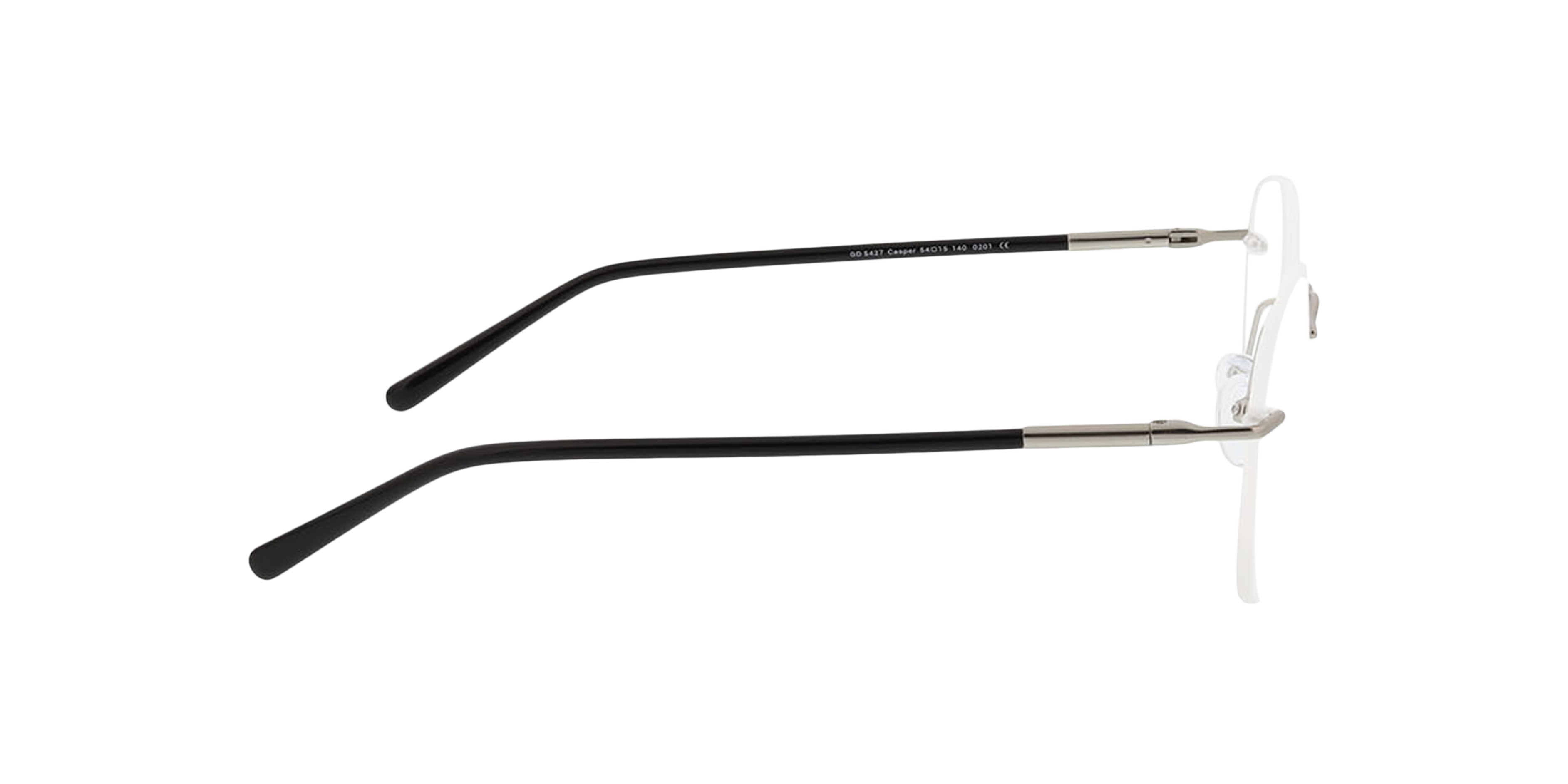 Casper Zilver  &  zwart MetaalEyeglass Frames van B24, Zijaanzicht