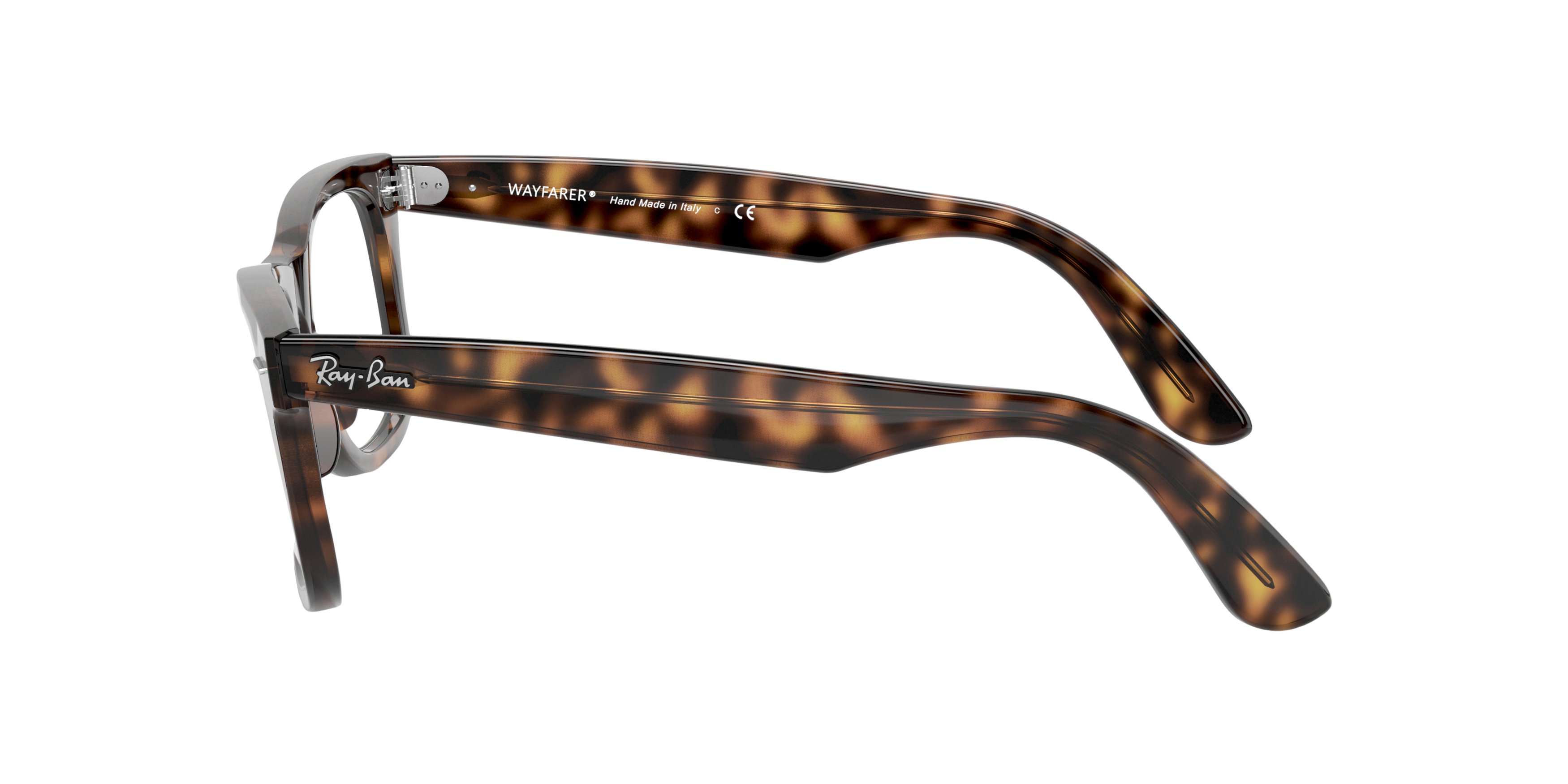 Wayfarer Ease Optics Havana KunststoffEyeglass Frames von B24, Seitenansicht