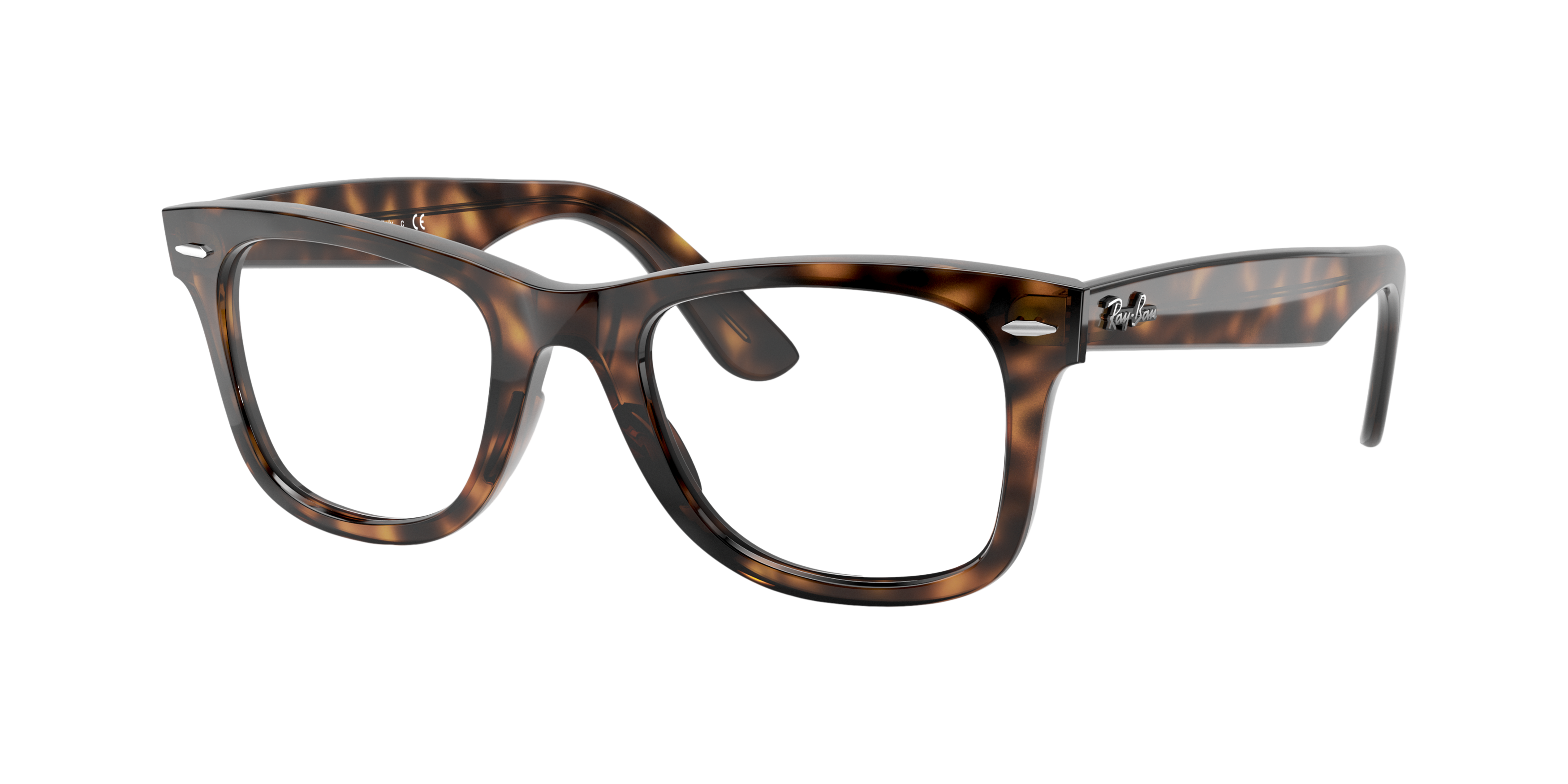 Wayfarer Ease Optics Havana KunststoffEyeglass Frames von B24, Dreiviertelansicht