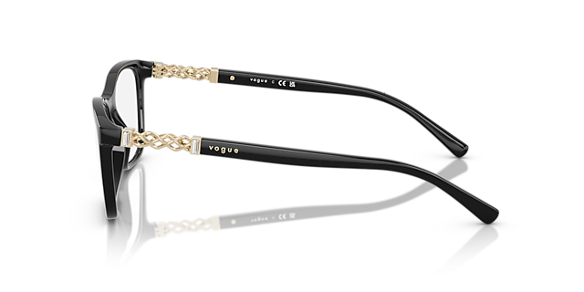 VO5632B Schwarz KunststoffEyeglass Frames von B24, Seitenansicht