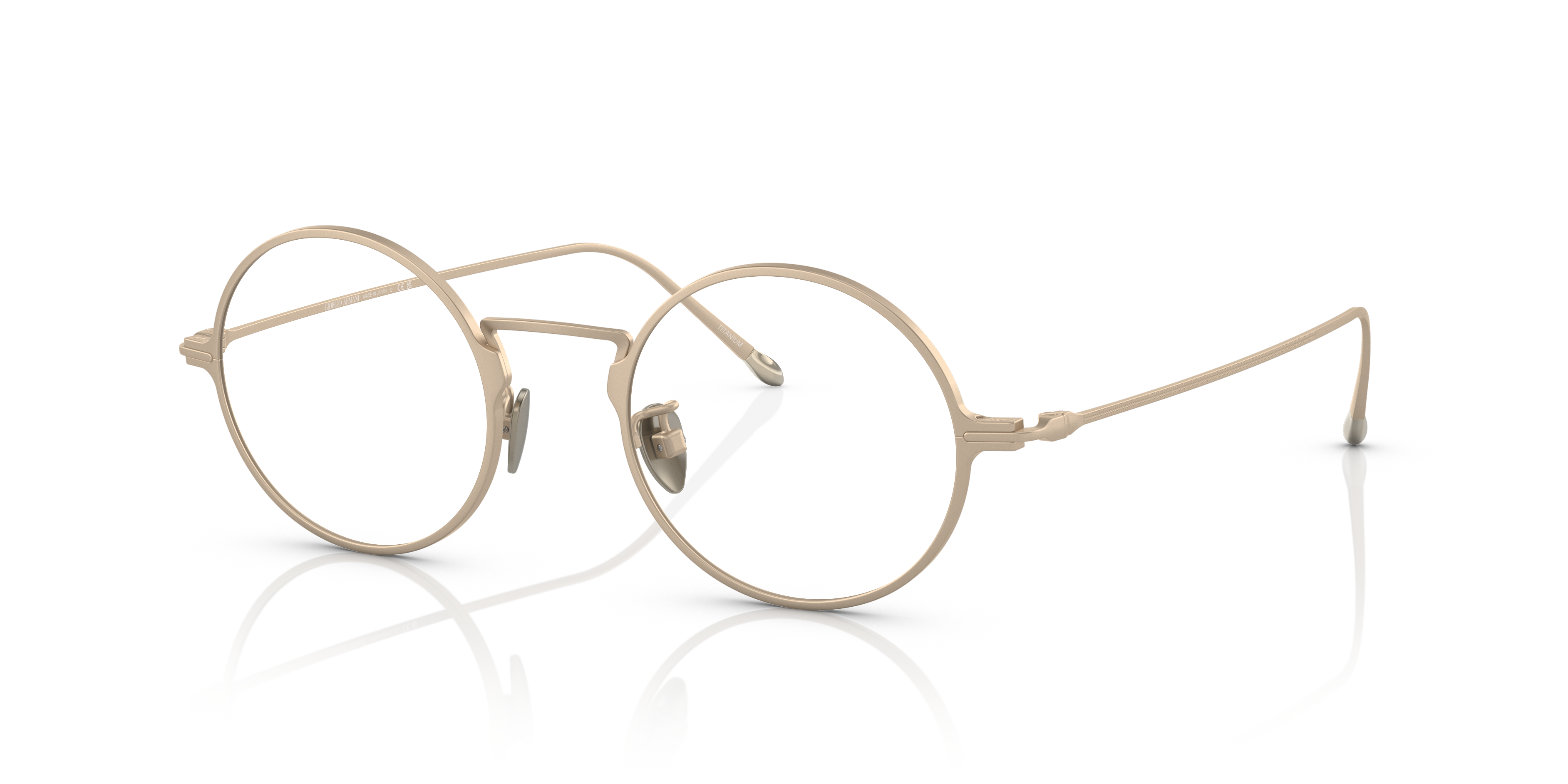 AR5125T Mat lichtgoud TitaanEyeglass Frames van B24, Hoekweergave