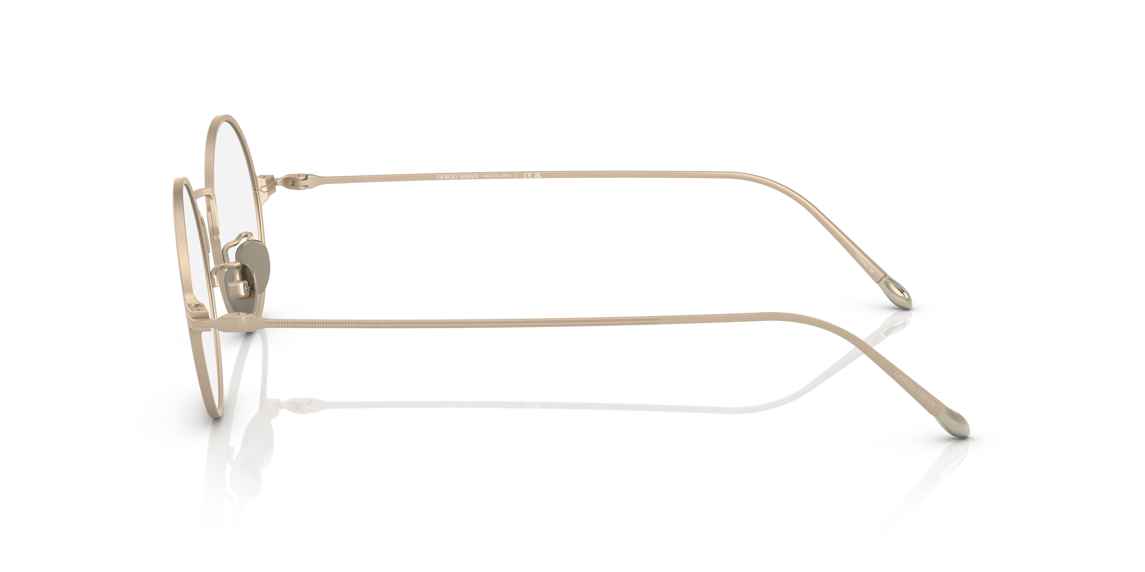 AR5125T Mat lichtgoud TitaanEyeglass Frames van B24, Zijaanzicht