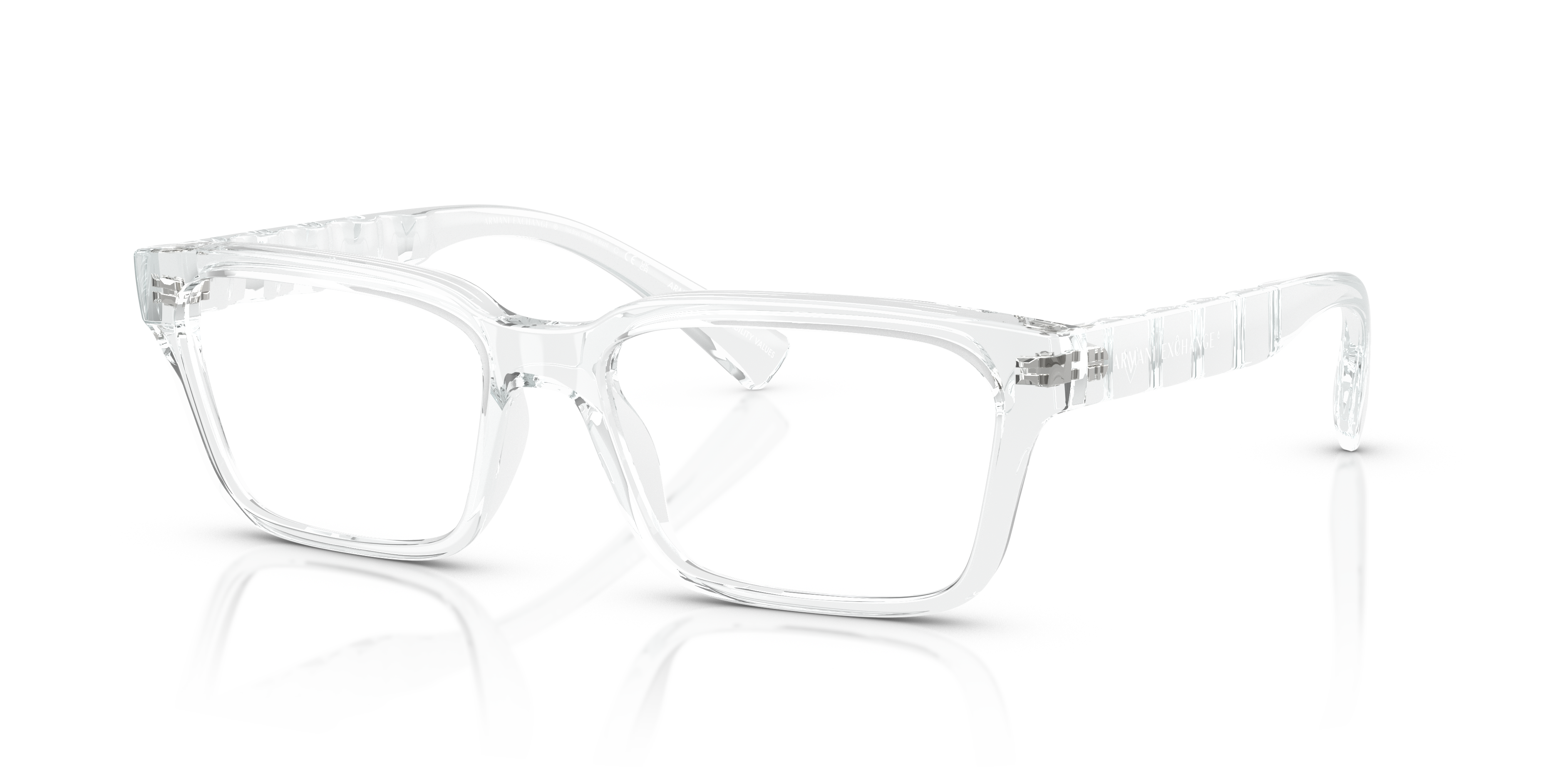 AX3116 Glanzend Kristal KunststofEyeglass Frames van B24, Hoekweergave