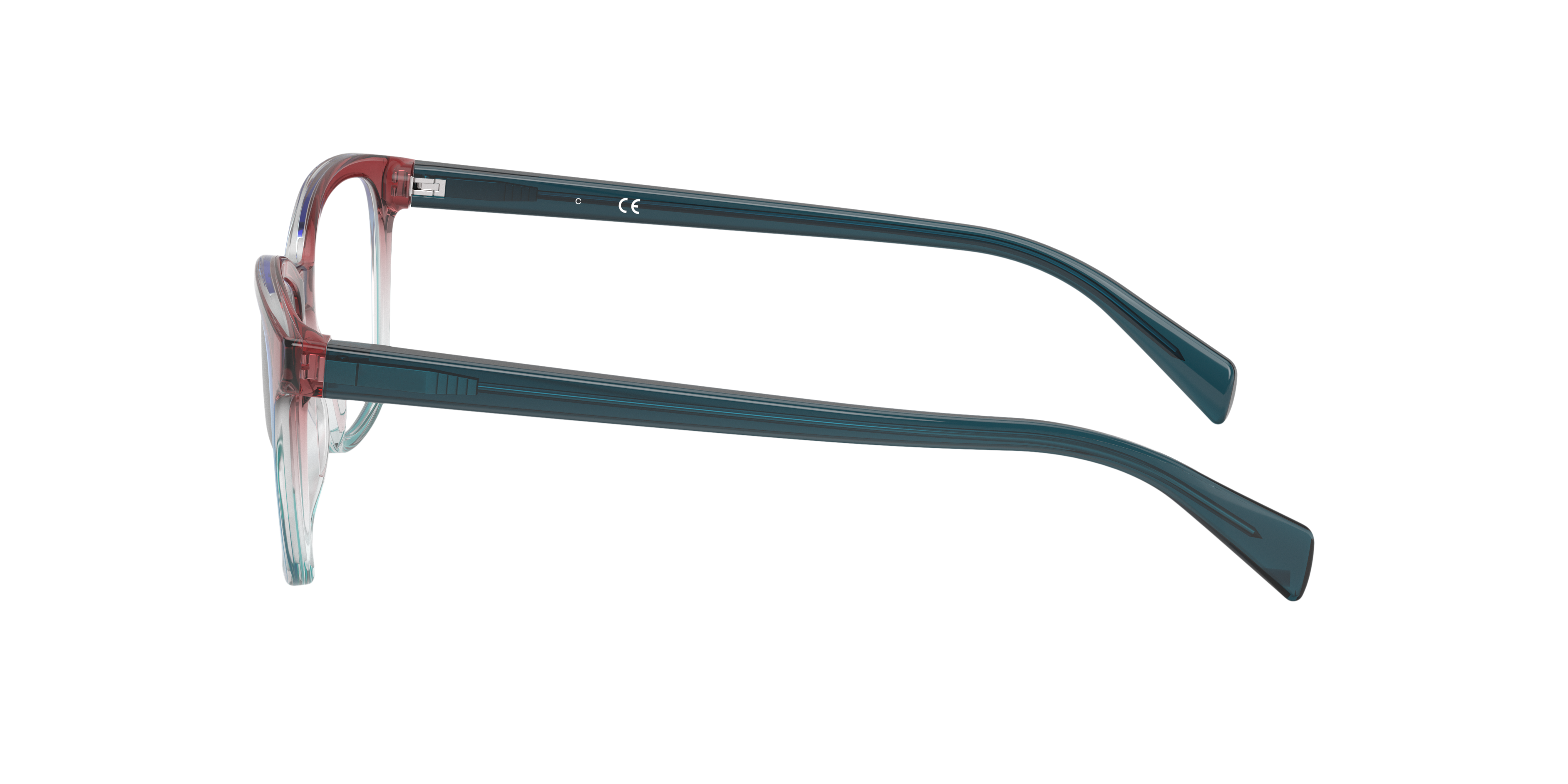 RB5362 Burgunder & Weiß & Blau AcetatEyeglass Frames von B24, Seitenansicht