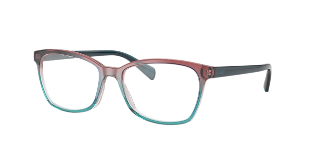 RB5362 Burgunder & Weiß & Blau AcetatEyeglass Frames von B24, Dreiviertelansicht
