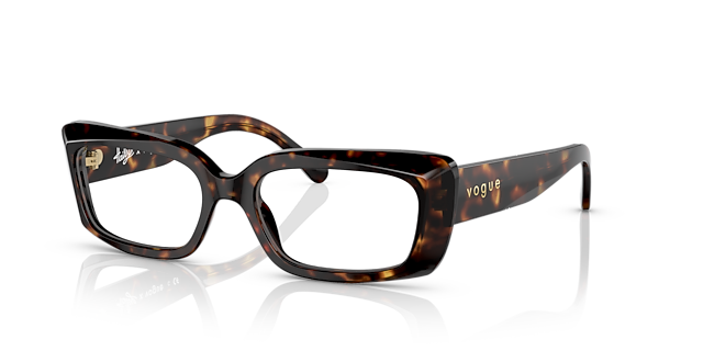 VO5441 Donker Havana AcetaatEyeglass Frames van B24, Hoekweergave