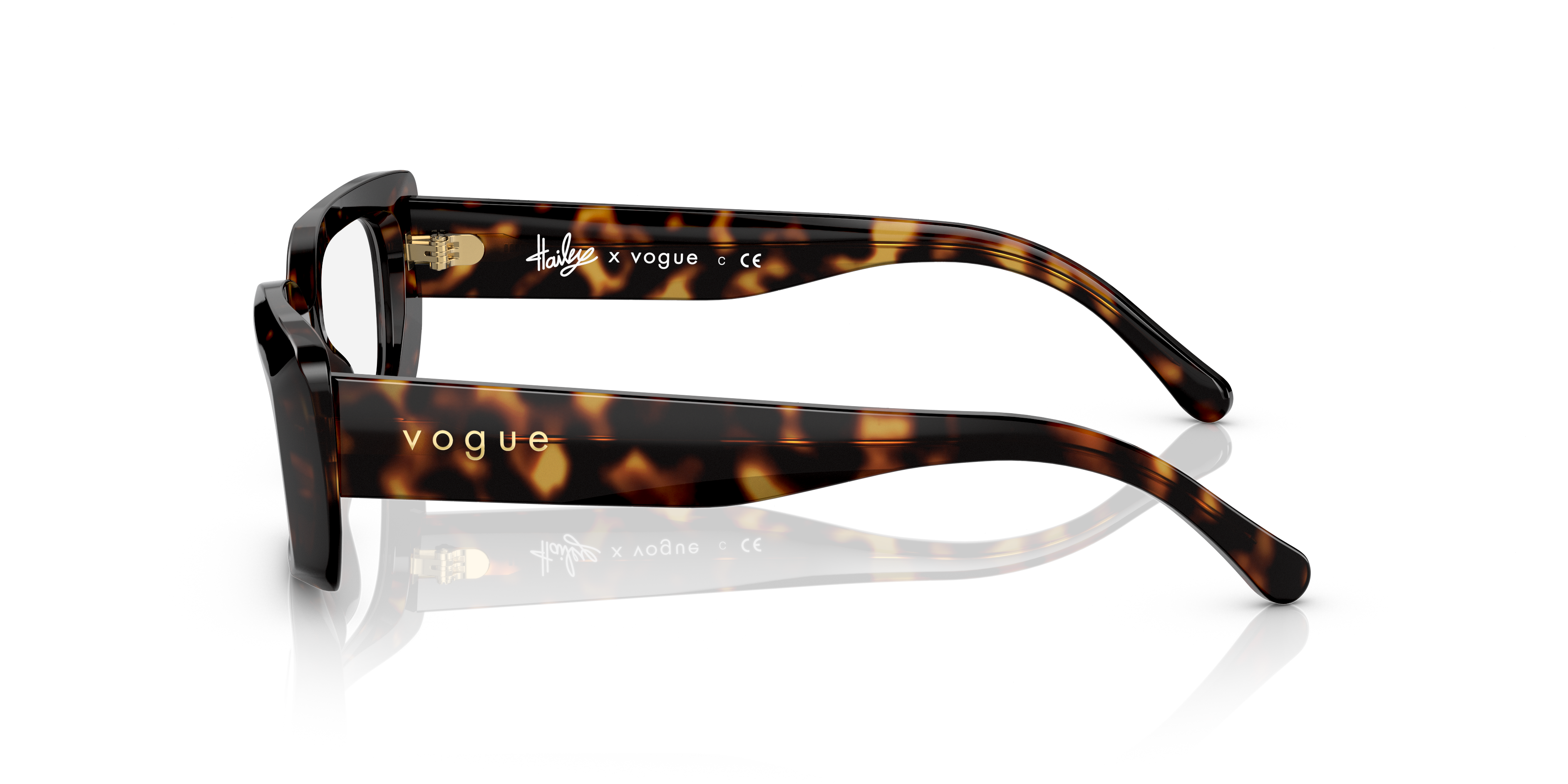 VO5441 Donker Havana AcetaatEyeglass Frames van B24, Zijaanzicht