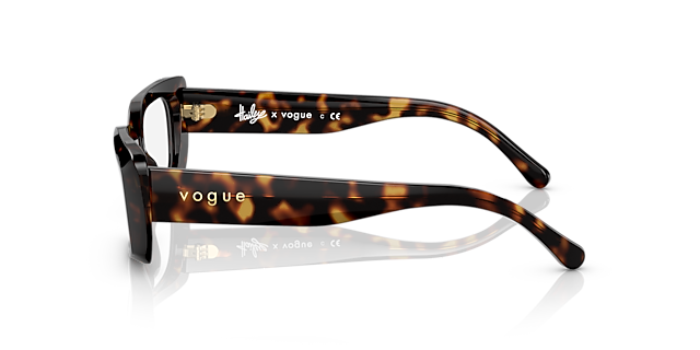 VO5441 Donker Havana AcetaatEyeglass Frames van B24, Zijaanzicht