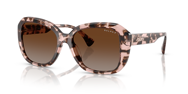 RA5321U Shiny Rose Havana AcetatSunglass Frames von B24, Dreiviertelansicht