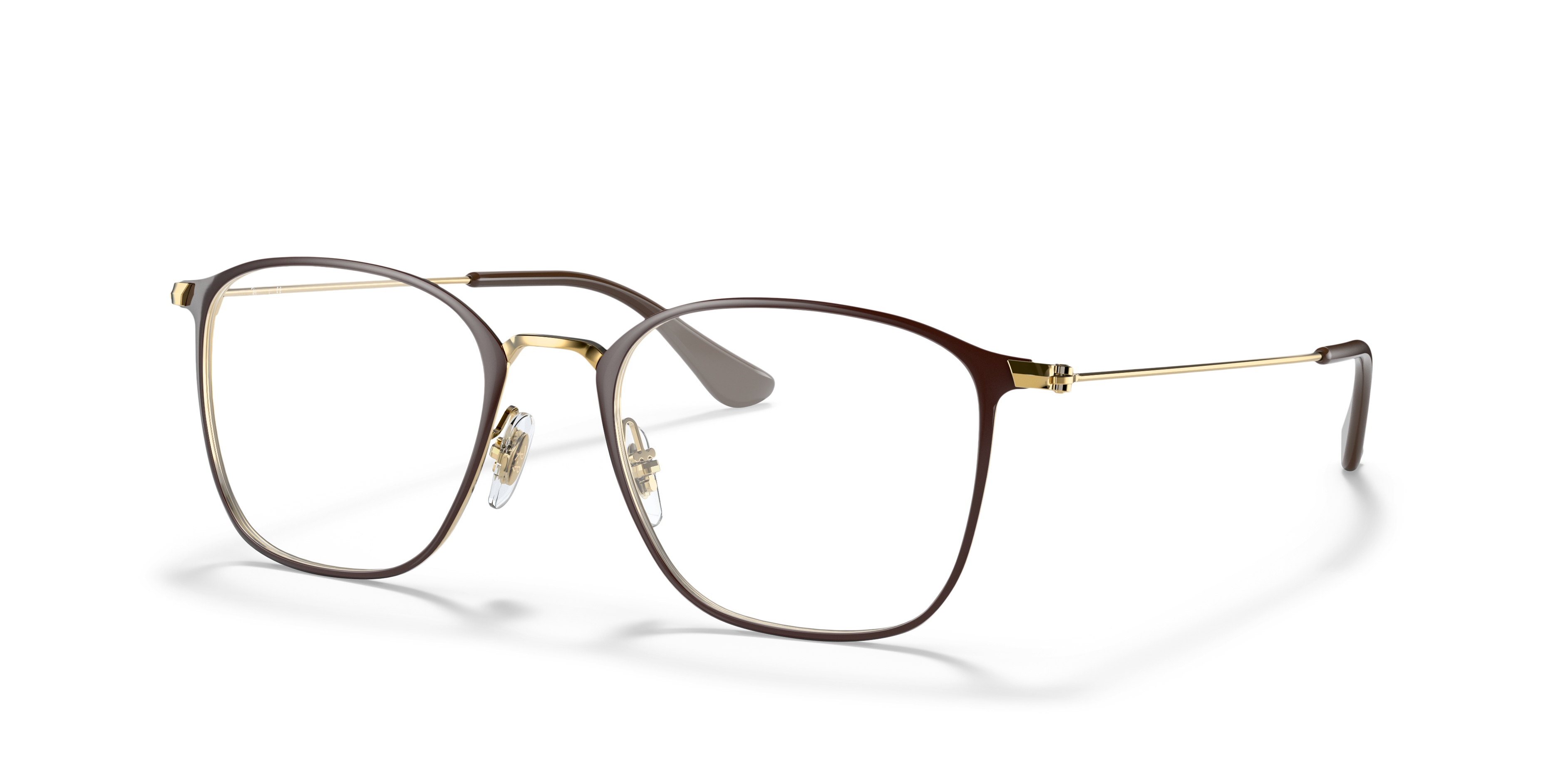 RB6466 Braun auf Gold MetallEyeglass Frames von B24, Dreiviertelansicht