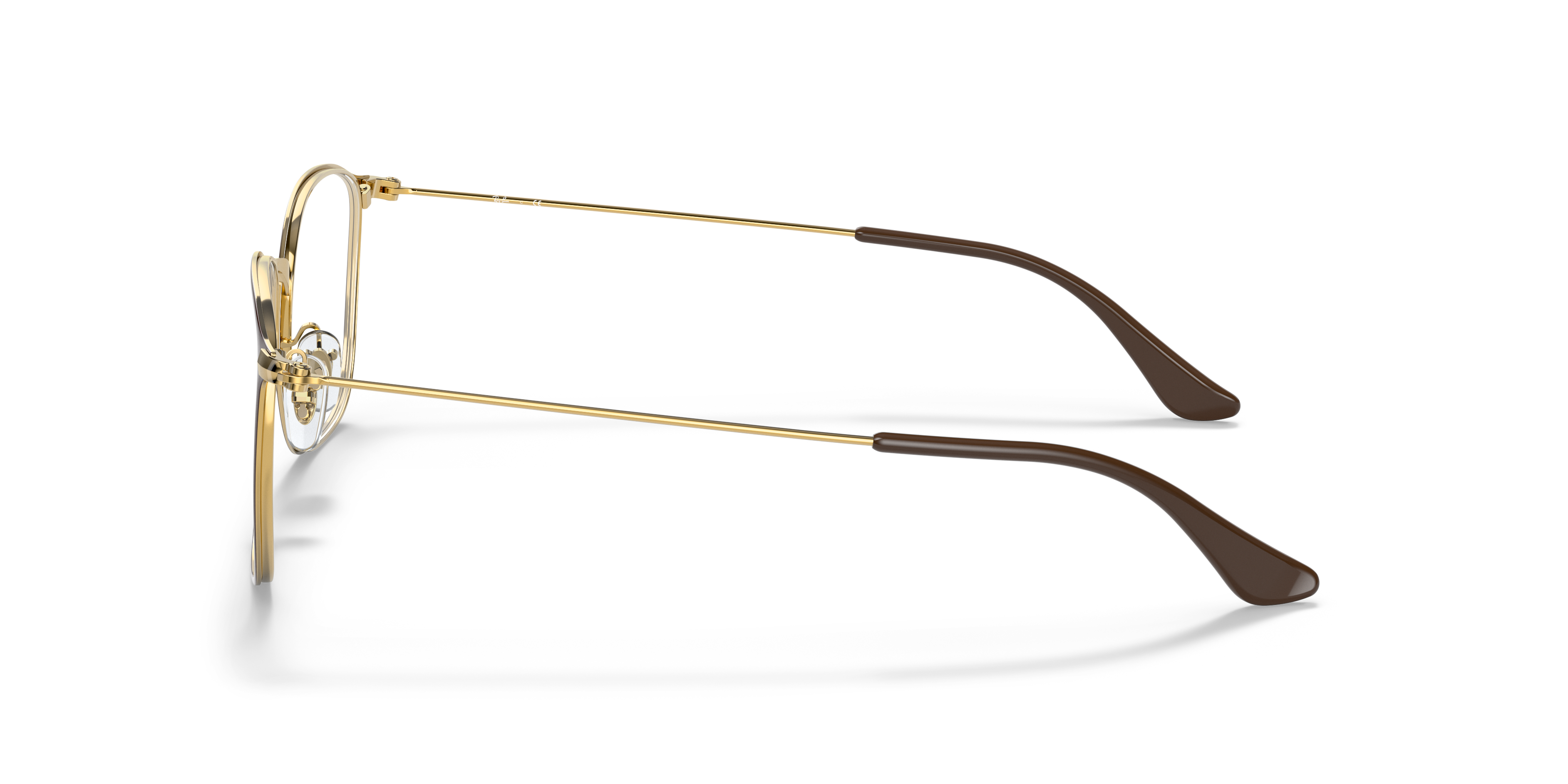 RB6466 Braun auf Gold MetallEyeglass Frames von B24, Seitenansicht