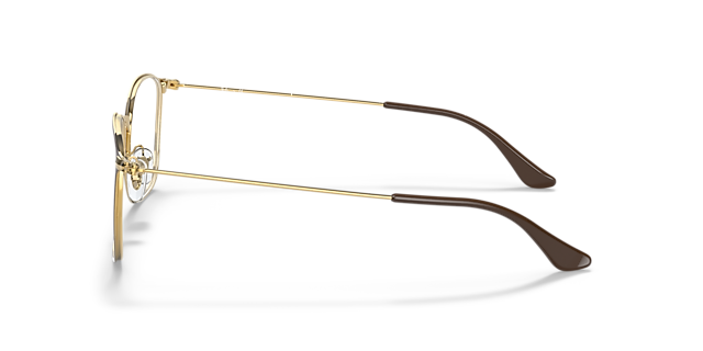 RB6466 Bruin op Goud MetaalEyeglass Frames van B24, Zijaanzicht