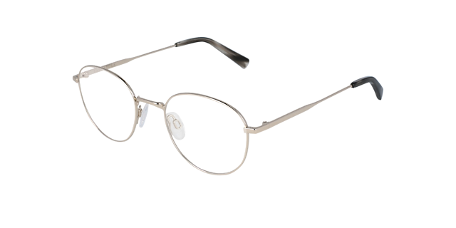 Luke Platinum Silver Titanium TitaanEyeglass Frames van B24, Hoekweergave