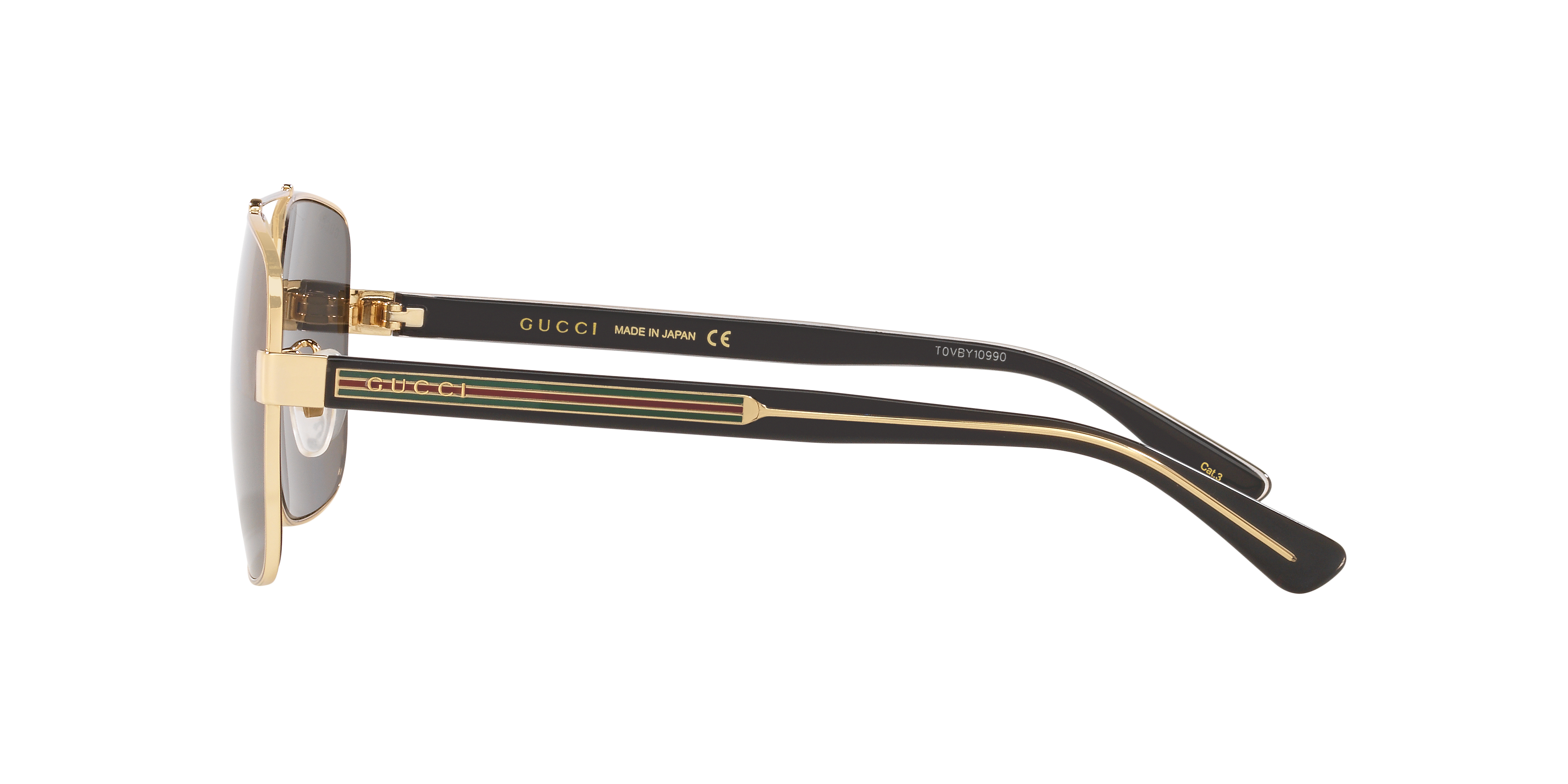 GG0529S Goud MetaalSunglass Frames van B24, Zijaanzicht