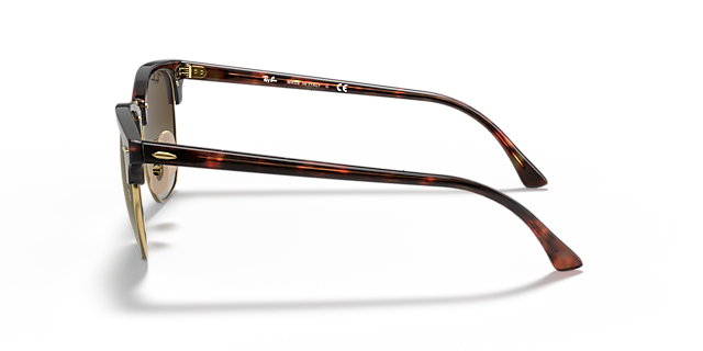 Clubmaster Flash Lenses Rood Havana AcetaatSunglass Frames van B24, Zijaanzicht