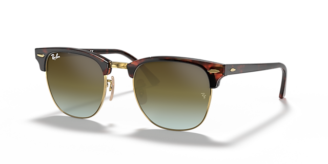 Clubmaster Flash Lenses Rood Havana AcetaatSunglass Frames van B24, Hoekweergave