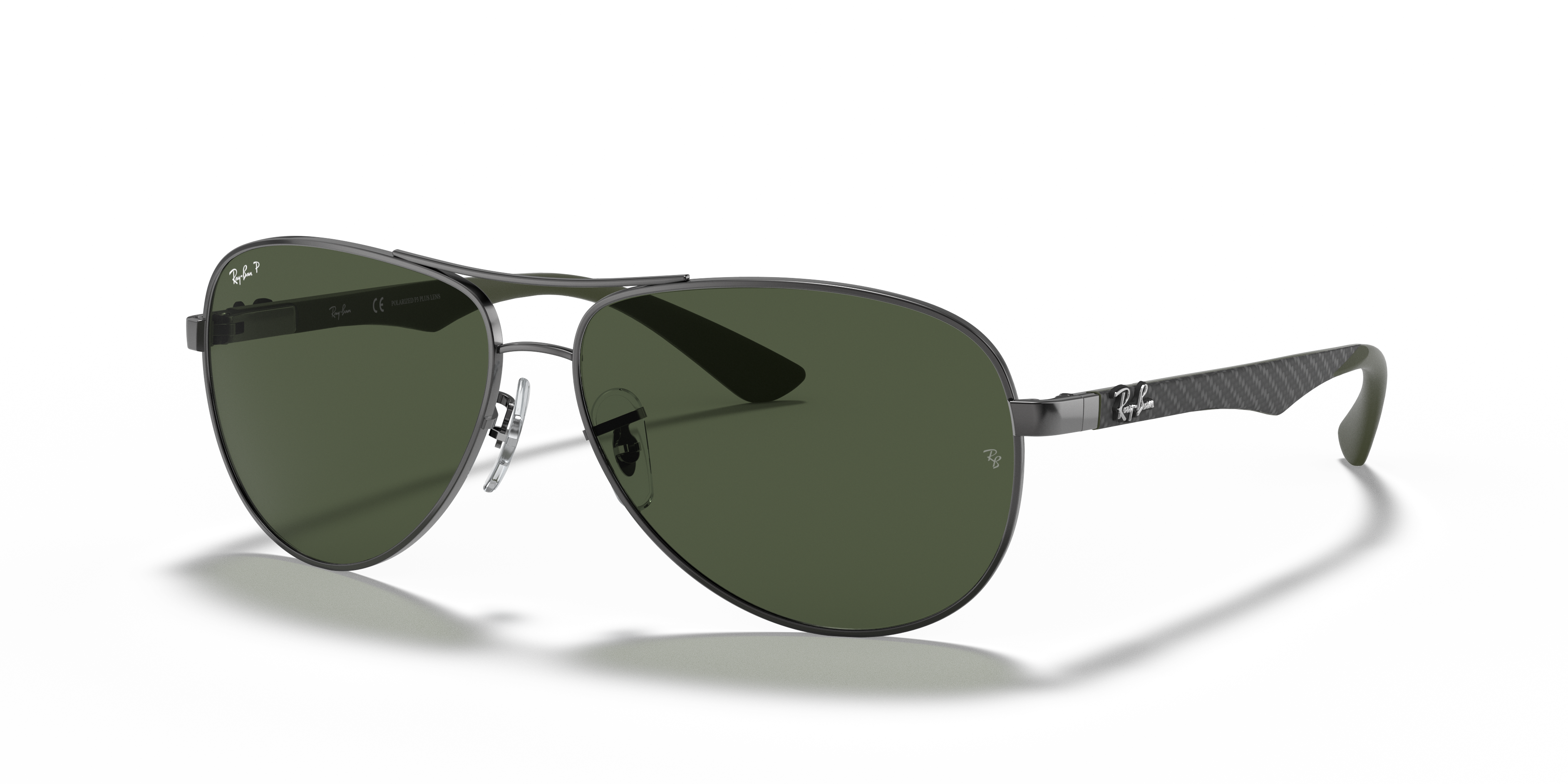 RB8313 Gunmetal MetallSunglass Frames von B24, Dreiviertelansicht
