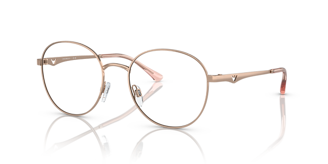EA1144 Glänzendes Rose Gold MetallEyeglass Frames von B24, Dreiviertelansicht