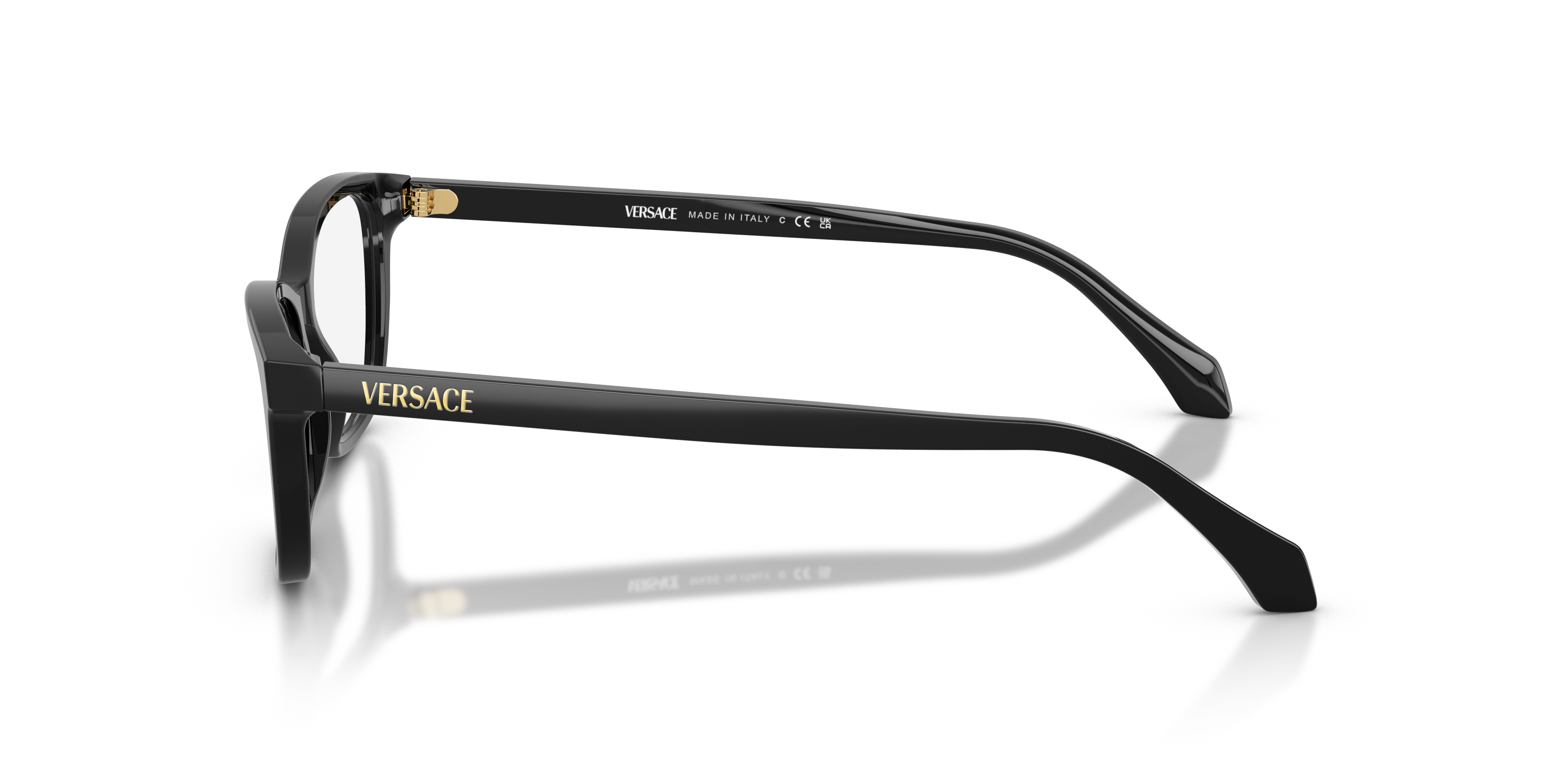 VE3375 Zwart AcetaatEyeglass Frames van B24, Zijaanzicht