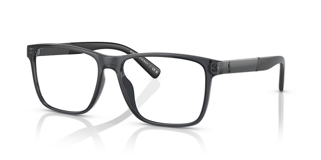 PH2257U Glänzendes transparentes Grau KunststoffEyeglass Frames von B24, Dreiviertelansicht