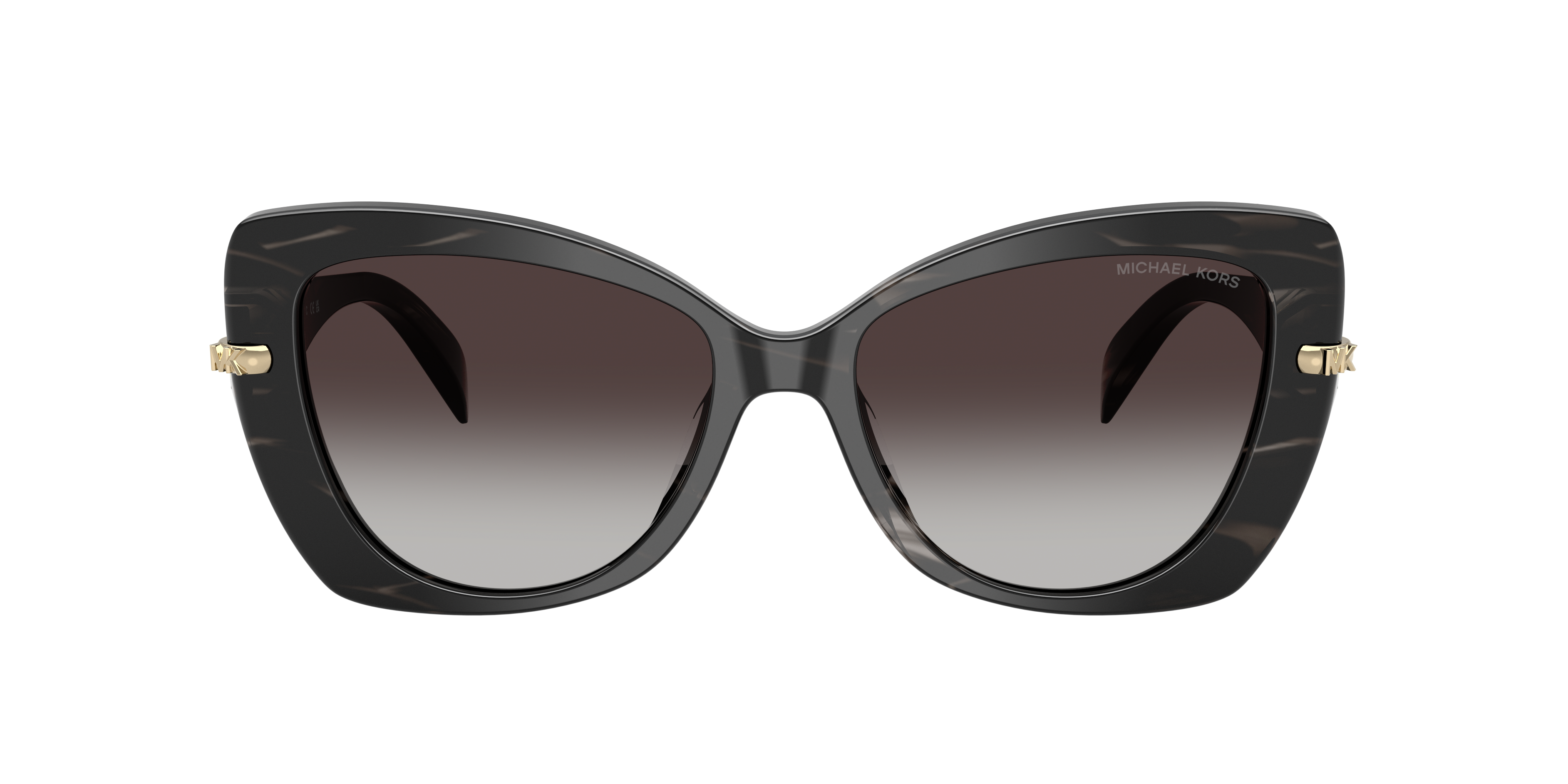 MK2258U Zwart Hoorn AcetaatSunglass Frames van B24, met getinte lenzen