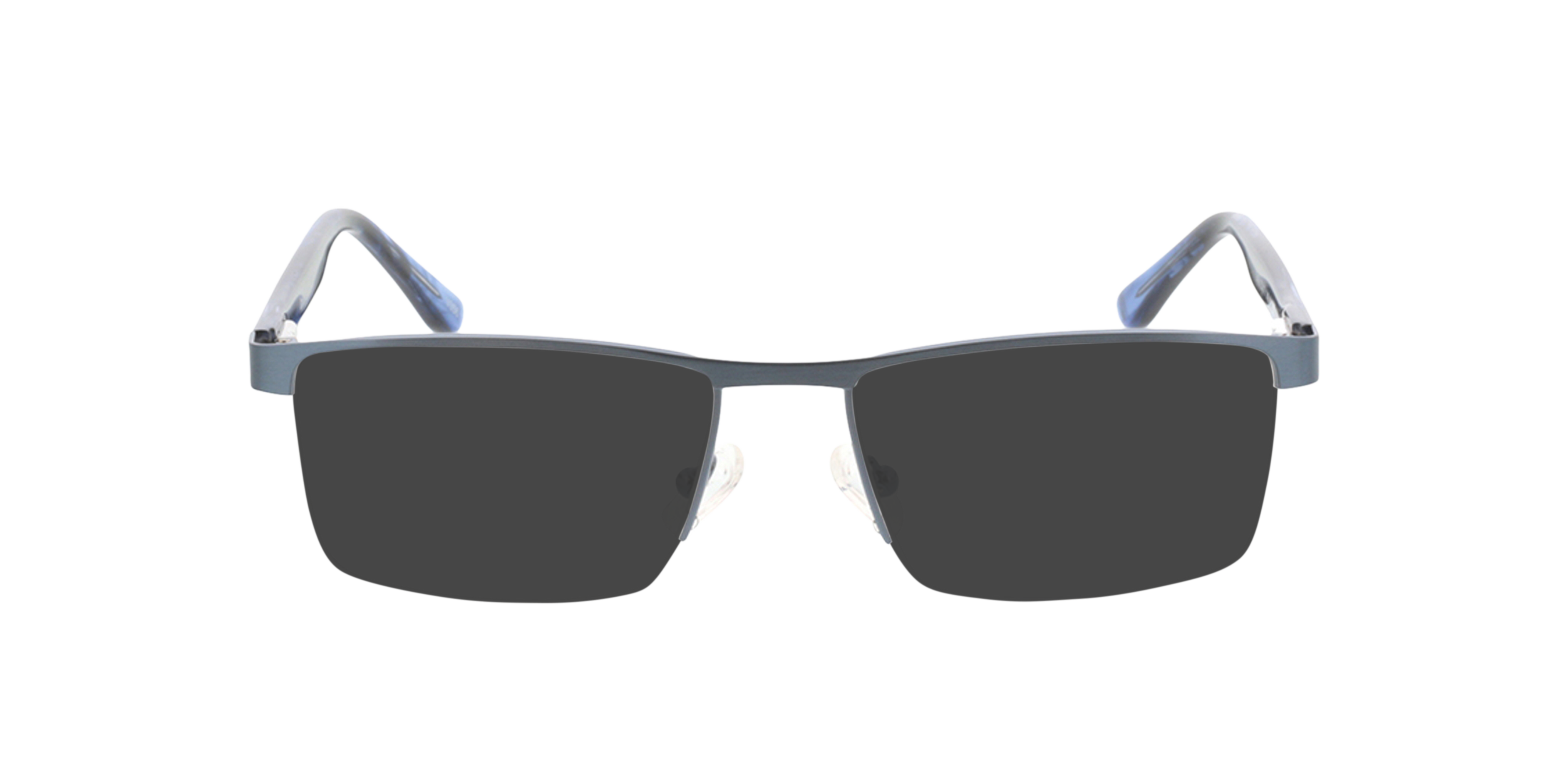 Daxton Blau matt  &  Blau gesprenkelt MetallEyeglass Frames von B24, mit getönten Gläsern