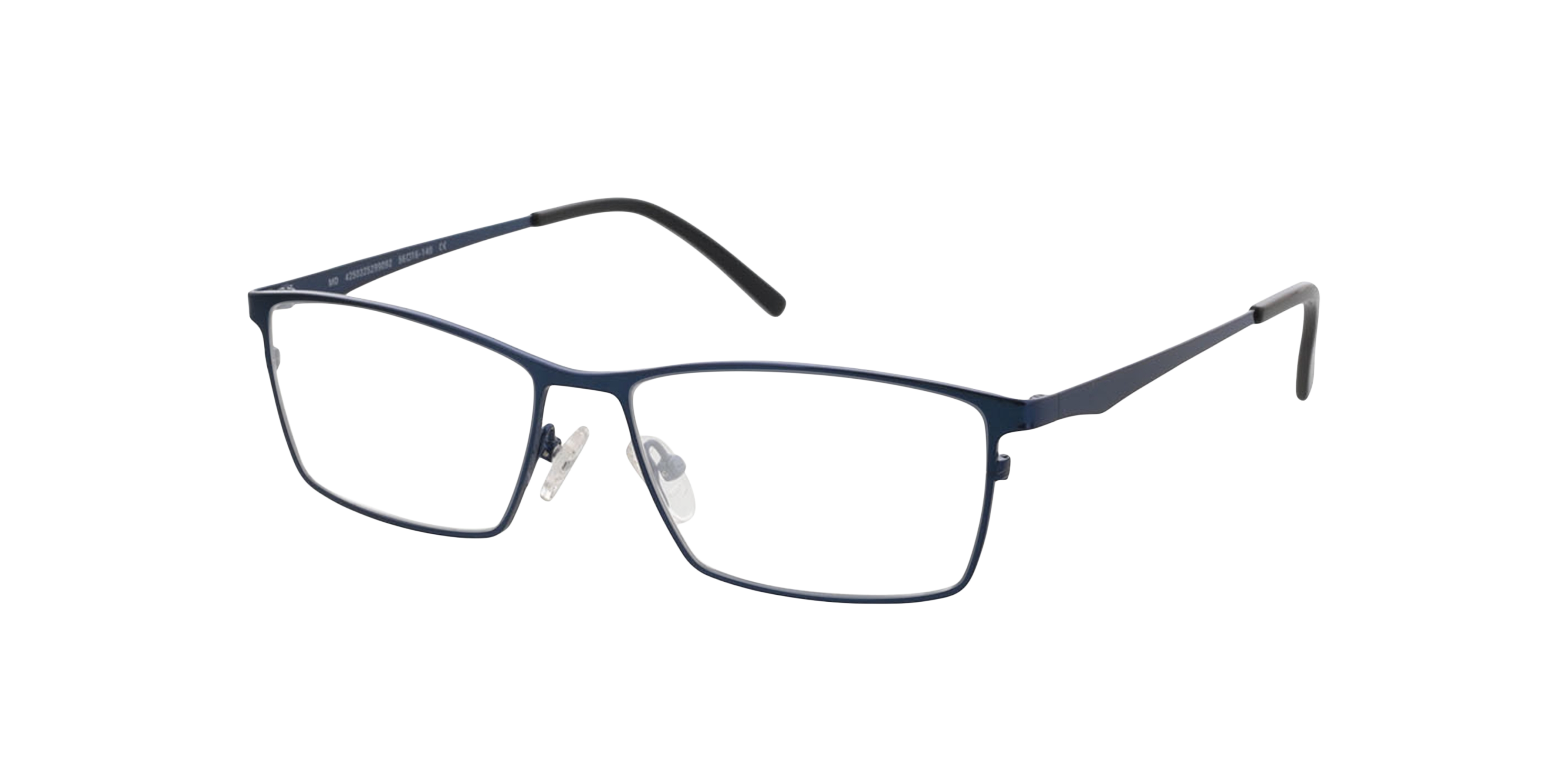 Prag Blauw TitaanEyeglass Frames van B24, Hoekweergave