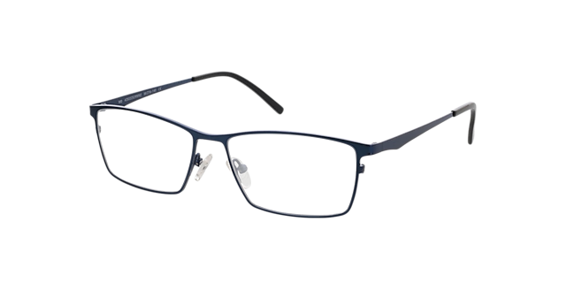 Prag Blauw TitaanEyeglass Frames van B24, Hoekweergave