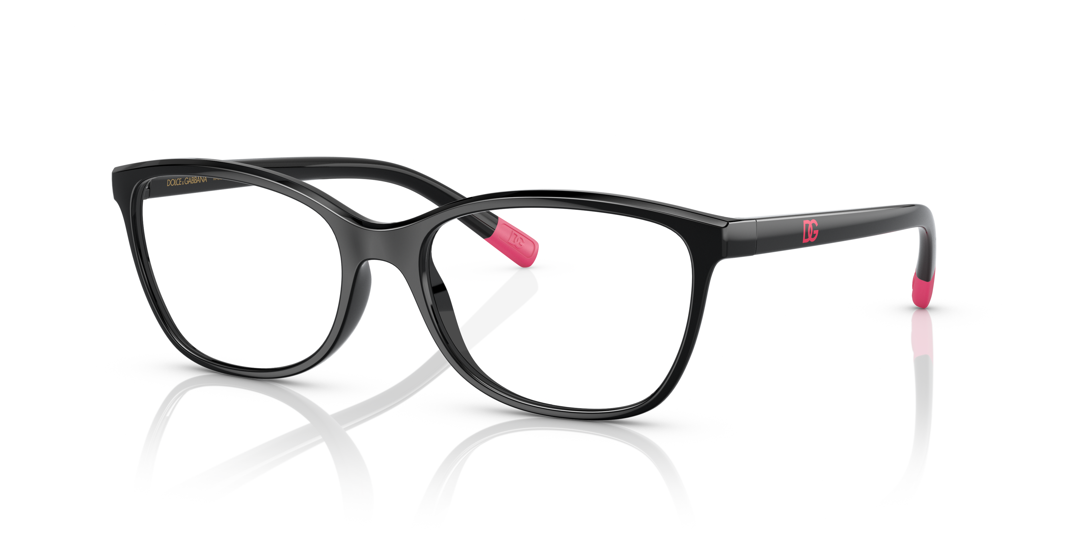 DG5092 Zwart KunststofEyeglass Frames van B24, Hoekweergave