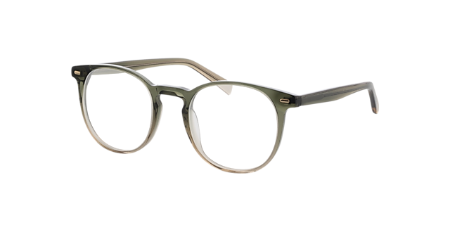 Fargo Gradient Khaki  &  Brown AcetatEyeglass Frames von B24, Dreiviertelansicht
