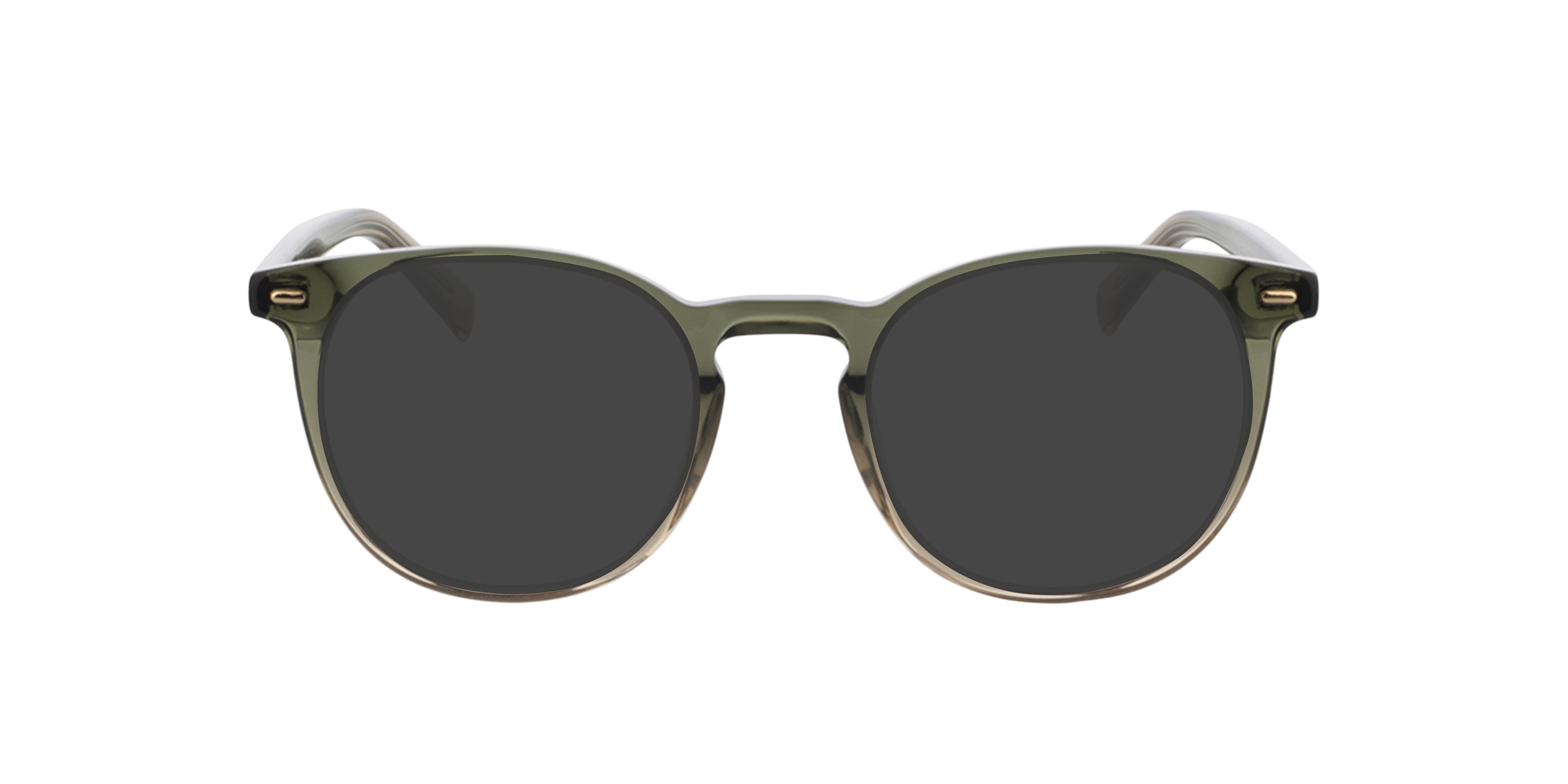 Fargo Gradient Khaki  &  Brown AcetatEyeglass Frames von B24, mit getönten Gläsern