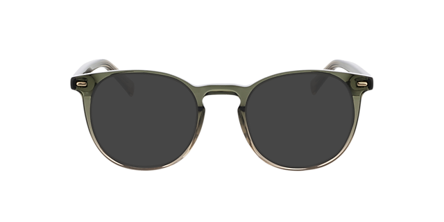 Fargo Gradient Khaki  &  Brown AcetatEyeglass Frames von B24, mit getönten Gläsern