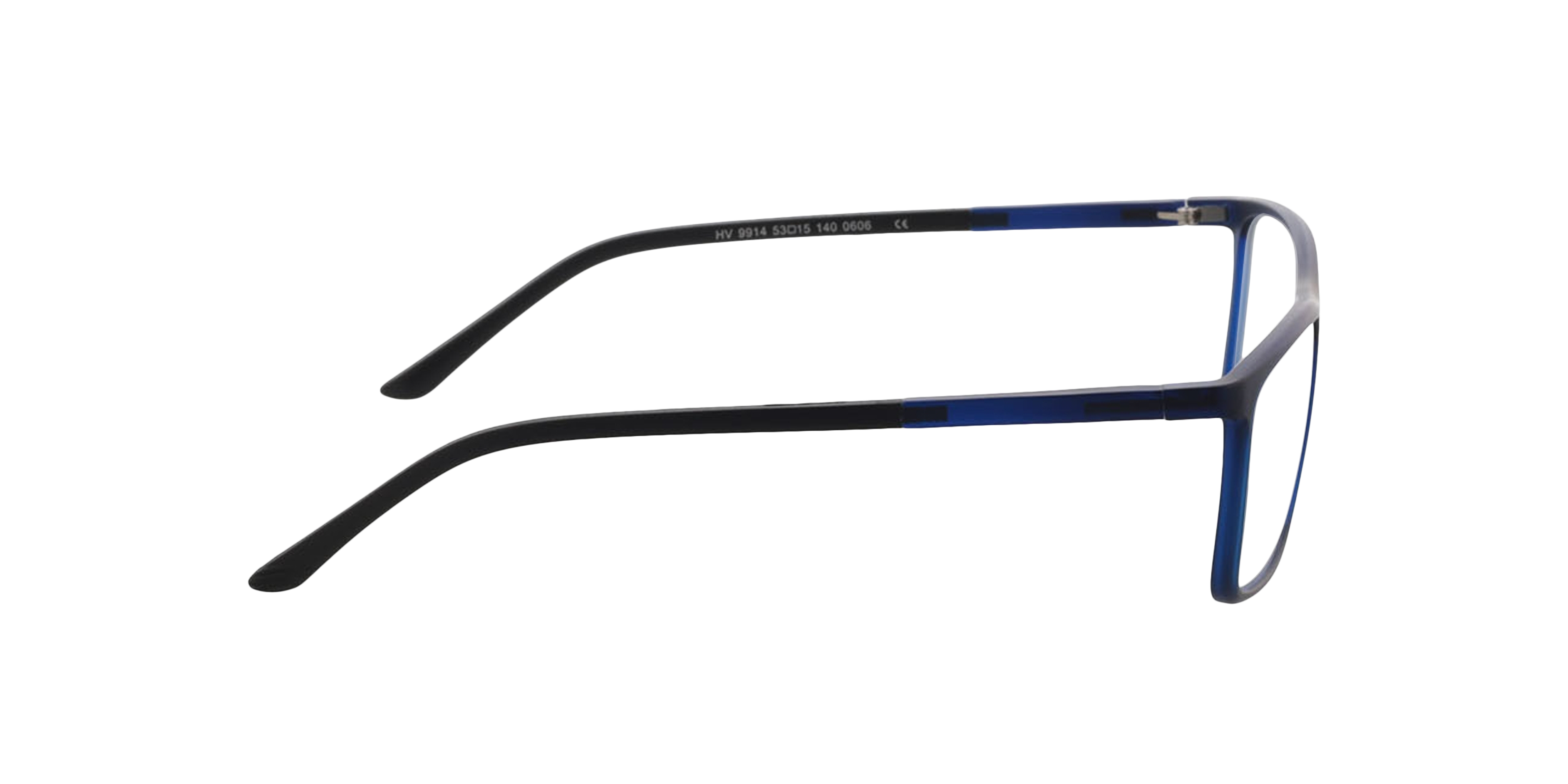 Foxhill Blauw kristal zwart KunststofEyeglass Frames van B24, Zijaanzicht