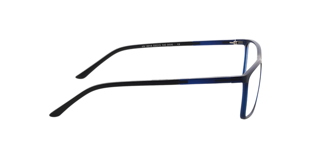 Foxhill Blauw kristal zwart KunststofEyeglass Frames van B24, Zijaanzicht