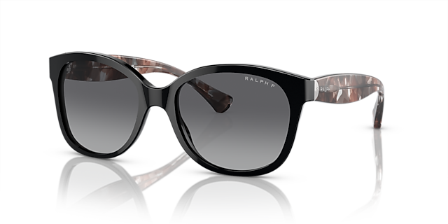 RA5191 Glanzend zwart AcetaatSunglass Frames van B24, Hoekweergave