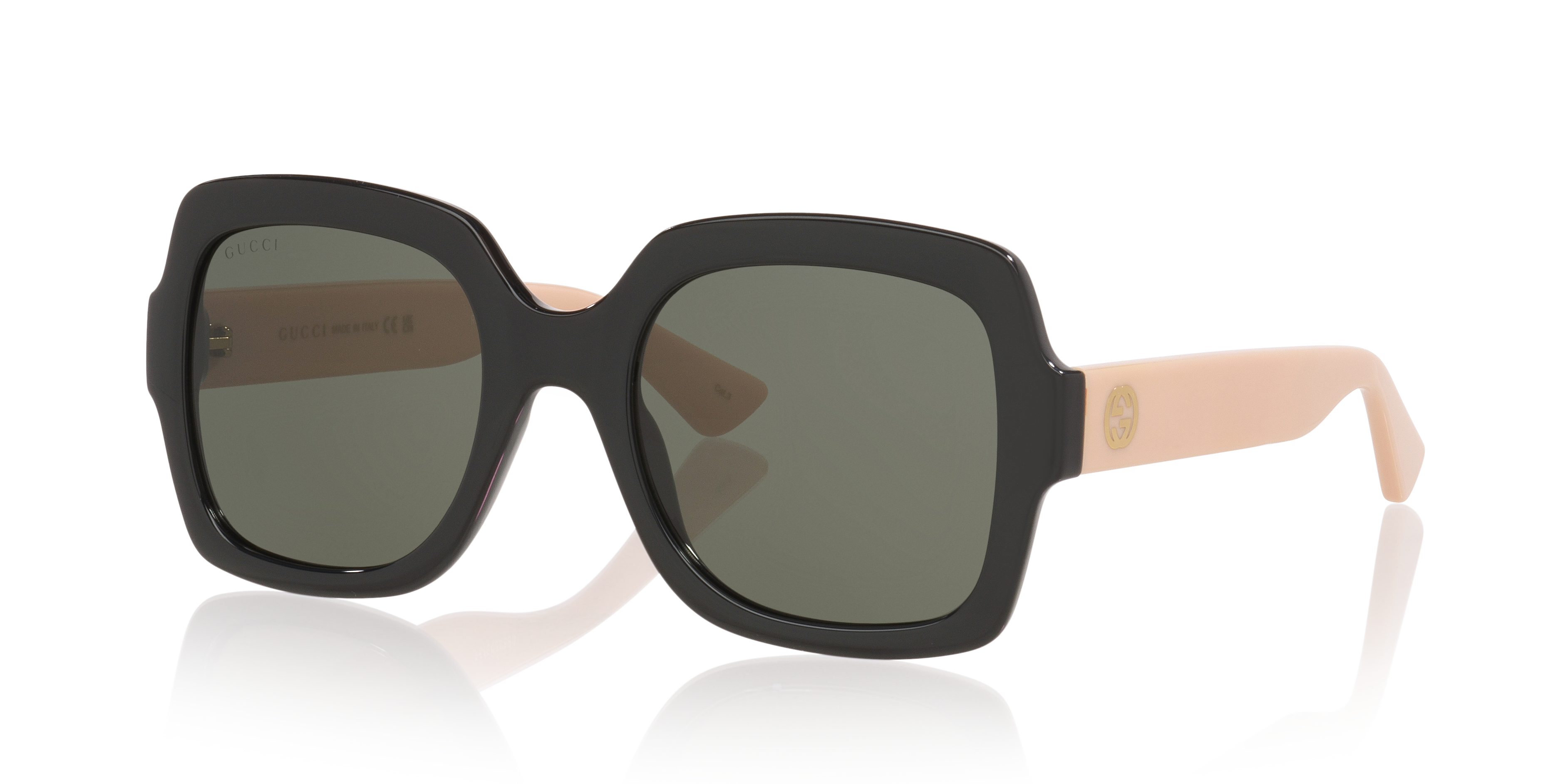 GG1337S Zwart KunststofSunglass Frames van B24, Hoekweergave