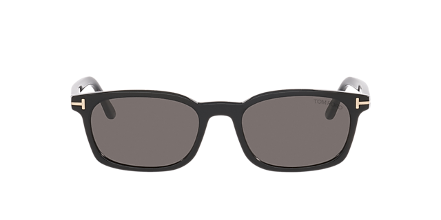 Miles-02 Glänzendes Schwarz AcetatSunglass Frames von B24, mit getönten Gläsern